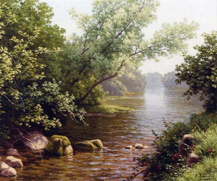 A River Scene in France